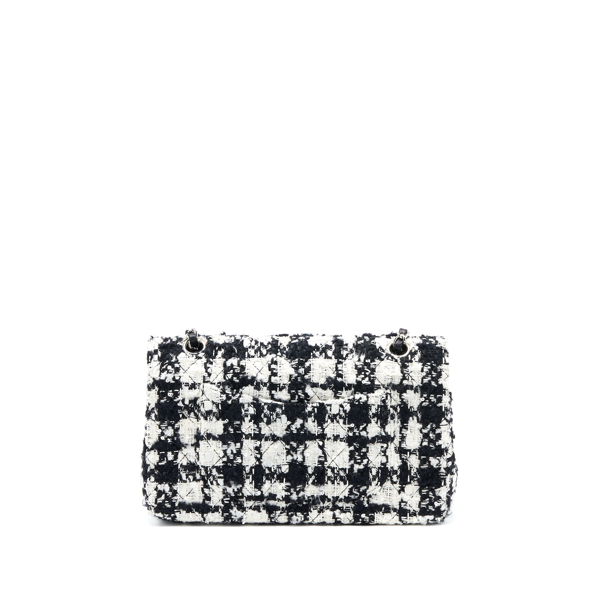 Chanel Classic Double Flap Bag Tweed Black/White