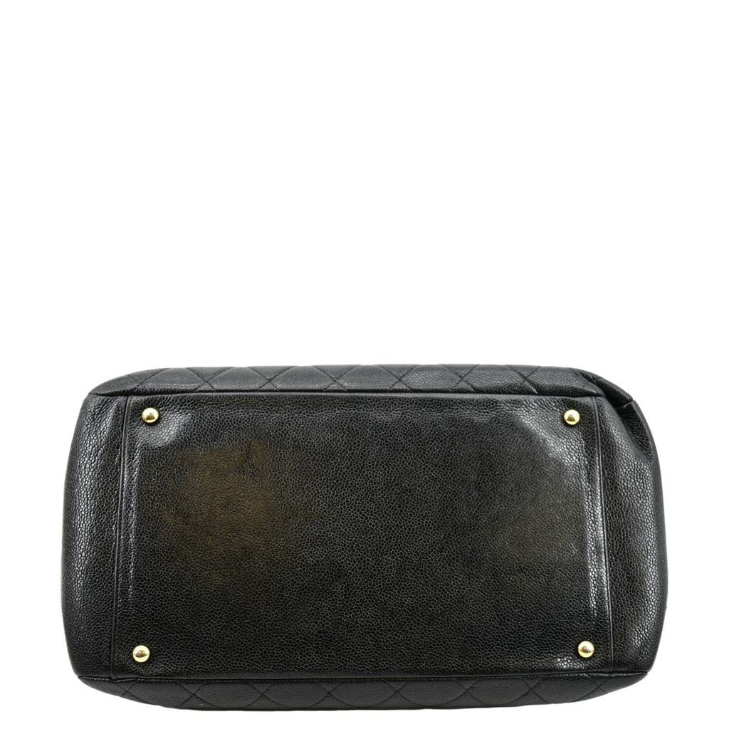 CHANEL Grand Shopping Caviar Leather GST Tote Bag Black