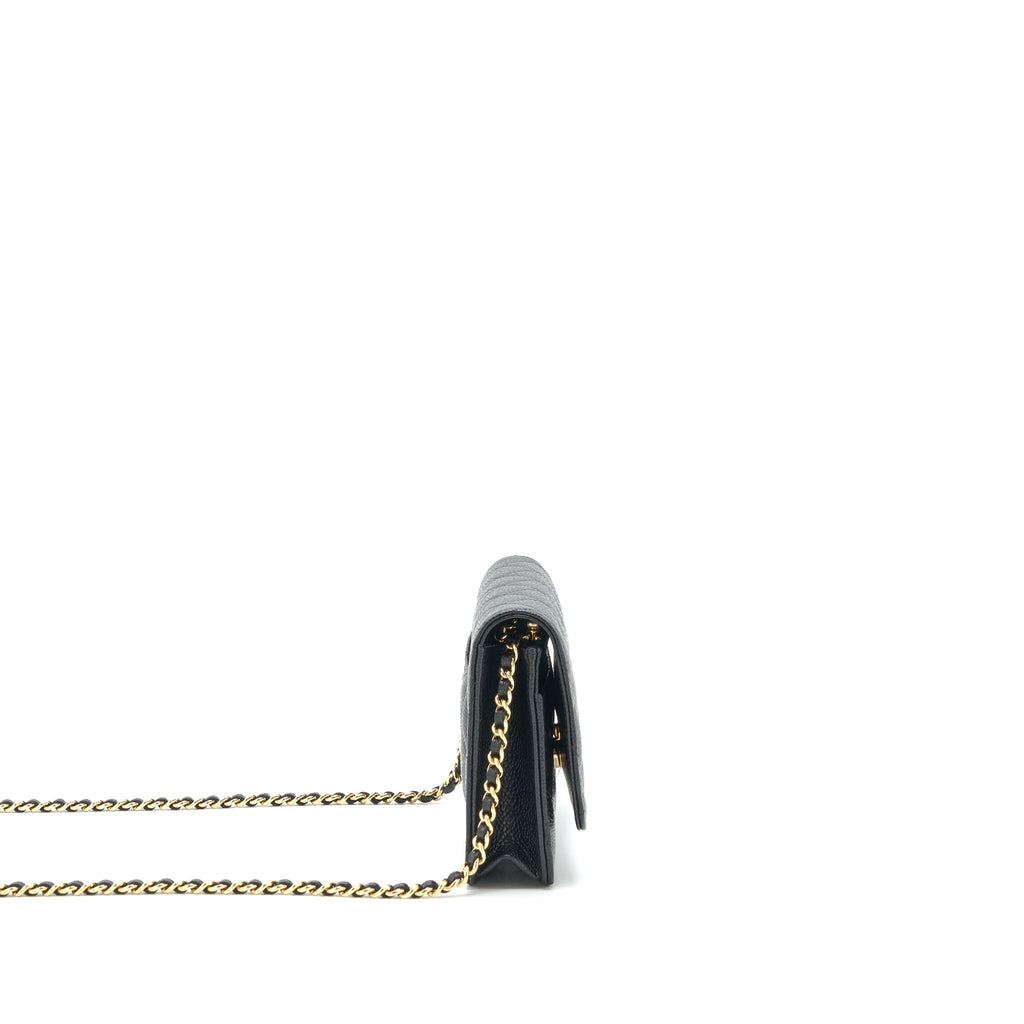 Chanel Classic Wallet on Chain Caviar black