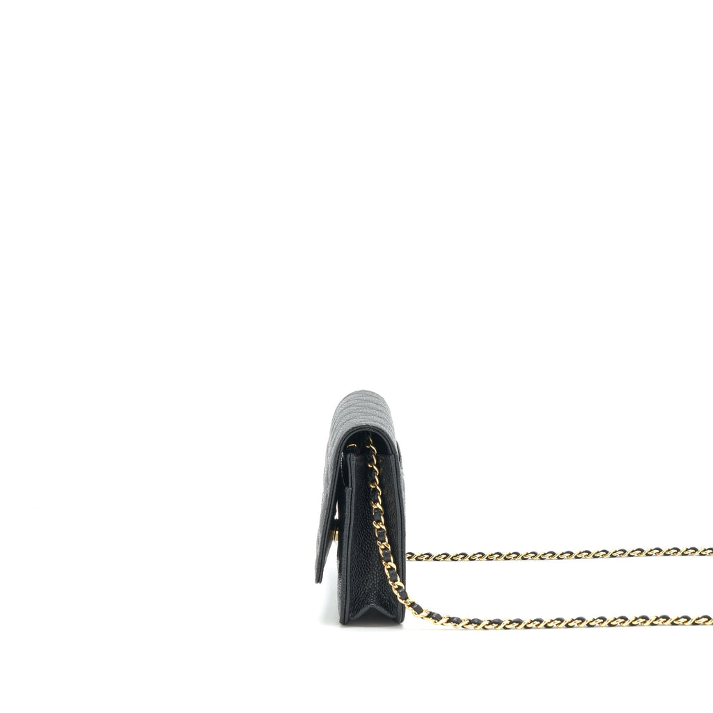 Chanel Classic Wallet on Chain Caviar black