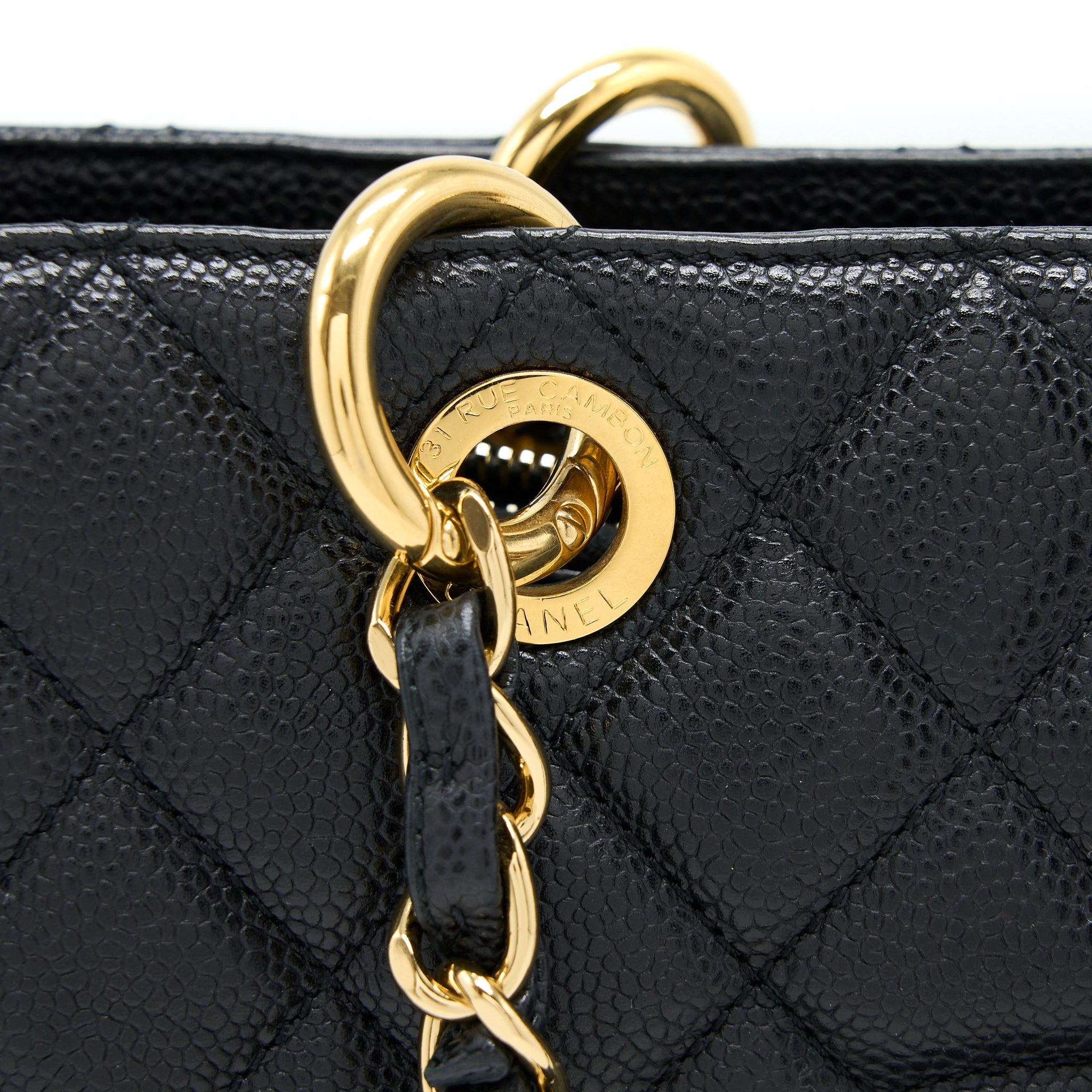 Chanel Grand Shopping Tote Bag Caviar Black