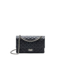 Chanel Small 2.55 255 Double Flap Bag Calfskin Black Ruthenium