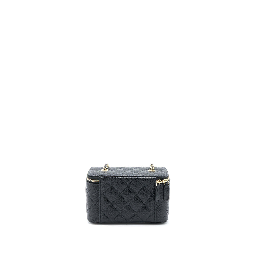 Chanel Long Vanity with Chain Caviar Black L (Microchip)