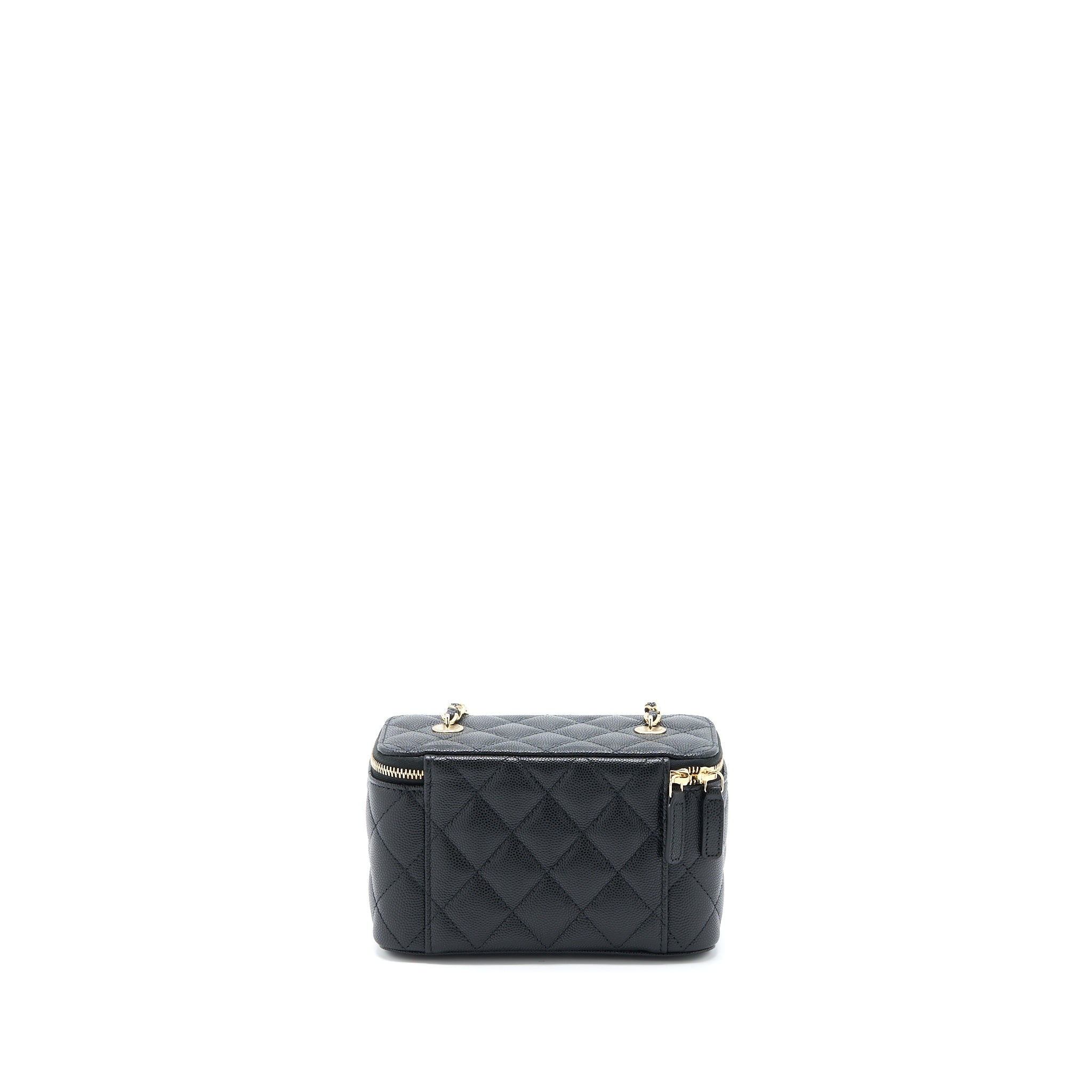 Chanel Long Vanity with Chain Caviar Black L (Microchip)