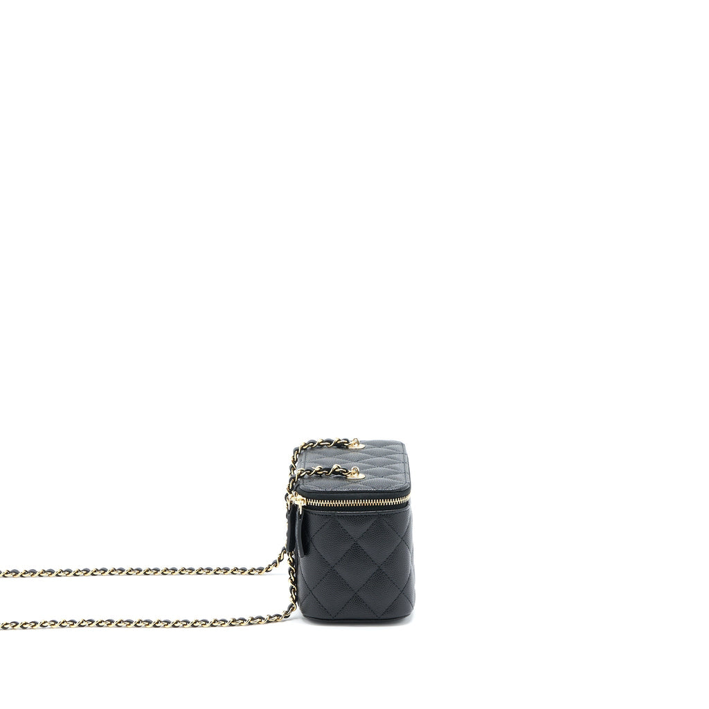 Chanel Long Vanity with Chain Caviar Black L (Microchip)