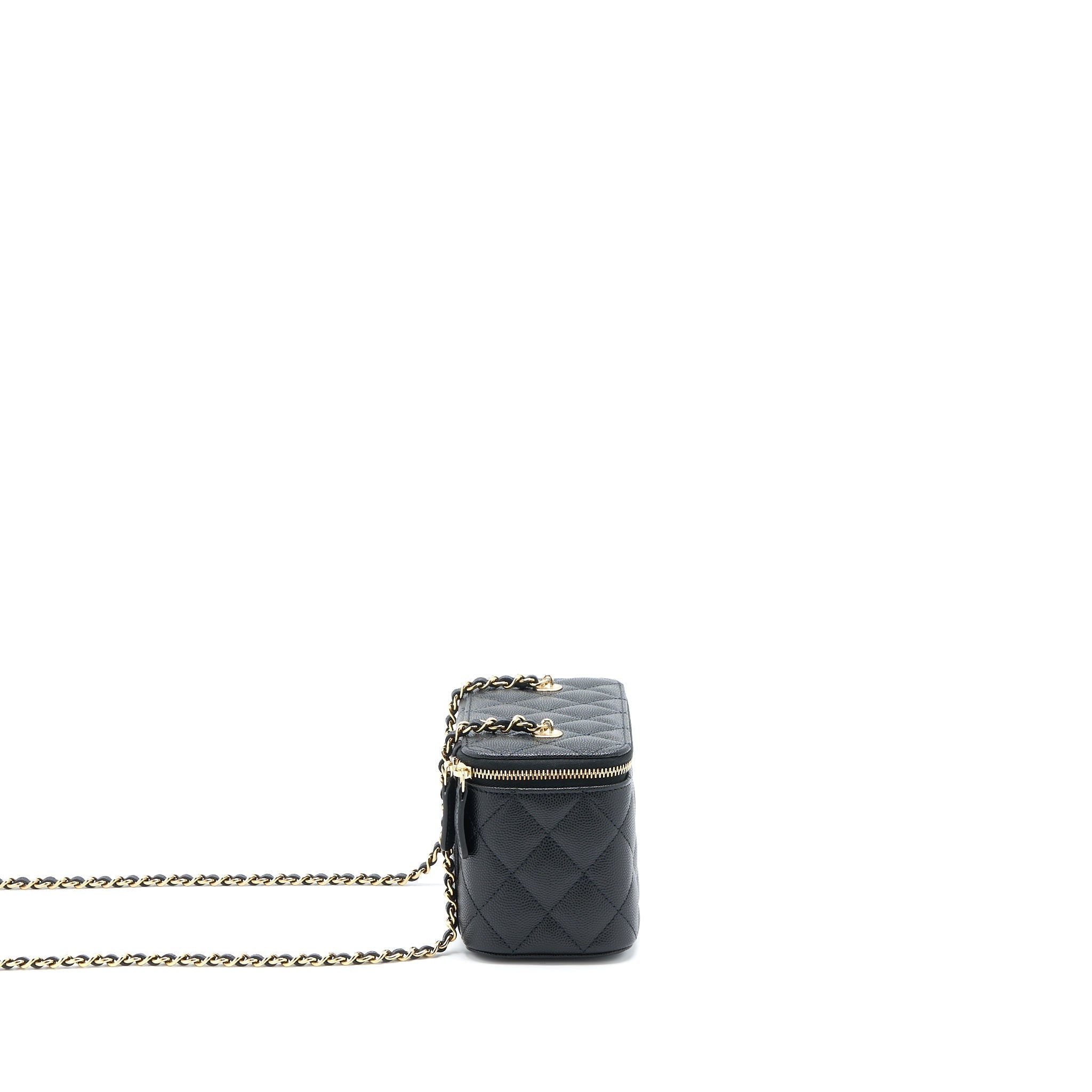 Chanel Long Vanity with Chain Caviar Black L (Microchip)