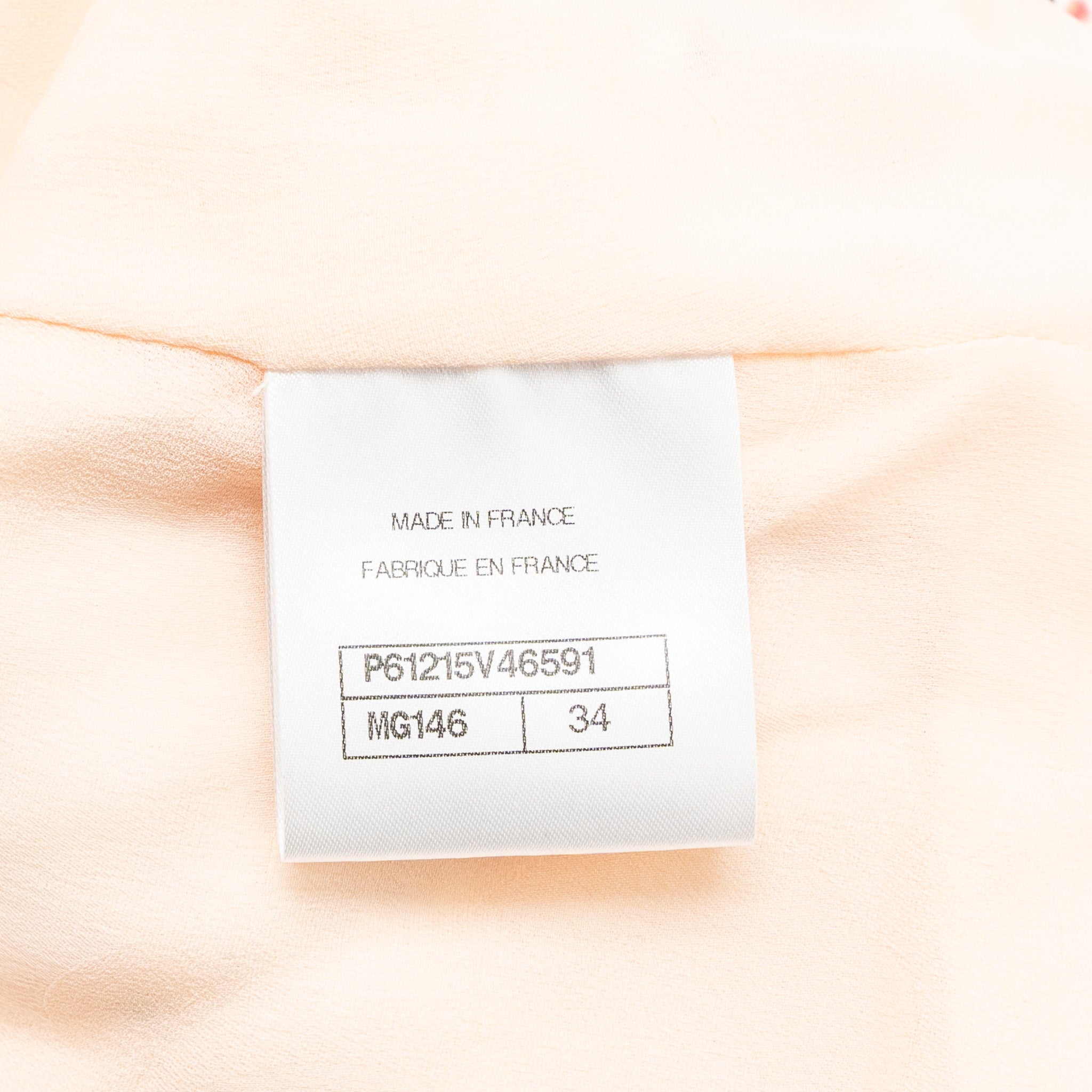 Chanel Size 34 Jacket Cotton Tweed Pink/White/Multicolour