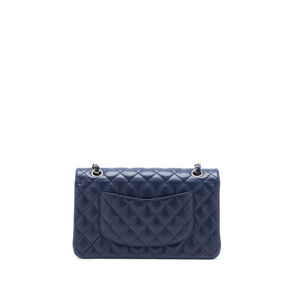 Chanel Medium Classic Double Flap Bag Caviar Navy Blue