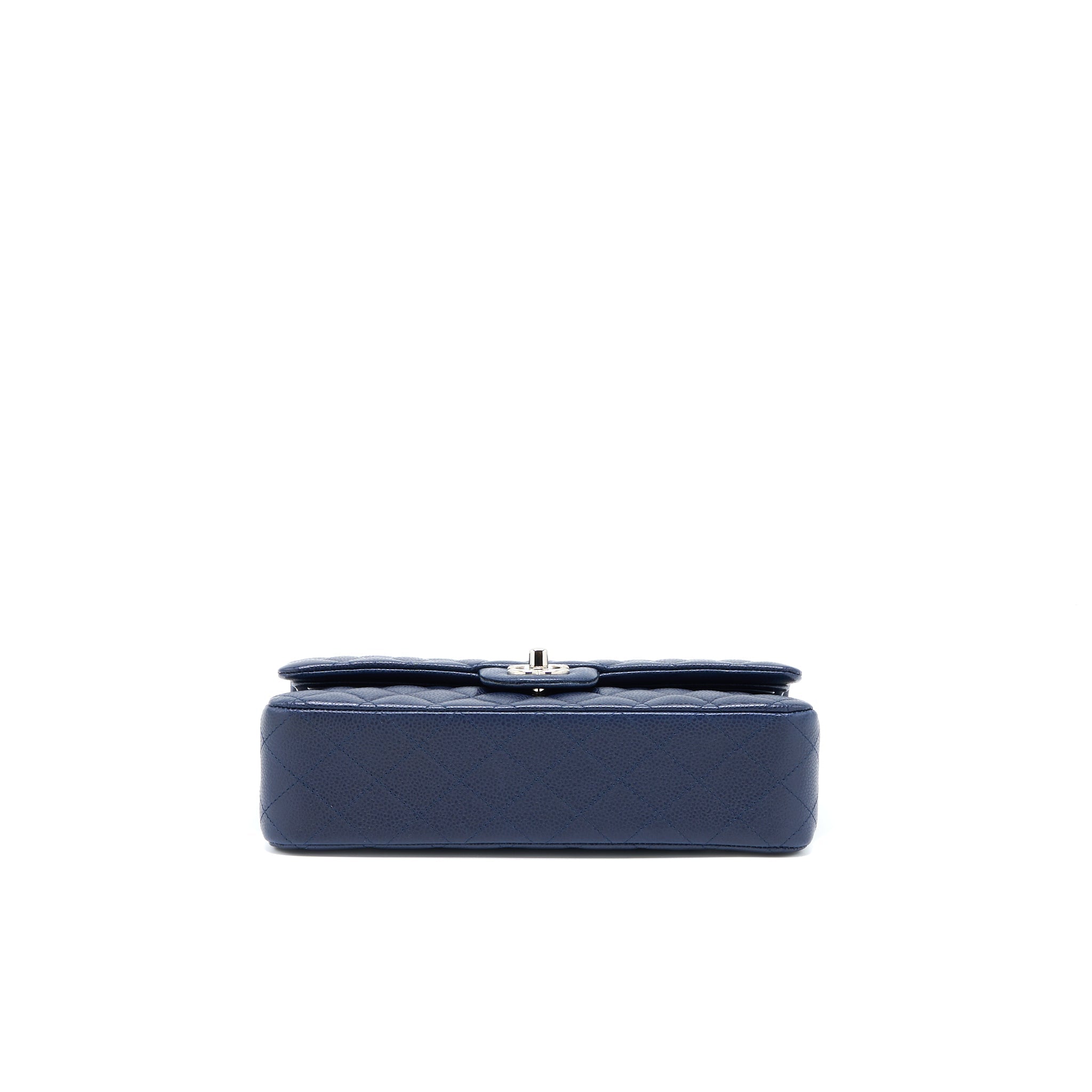 Chanel Medium Classic Double Flap Bag Caviar Navy Blue