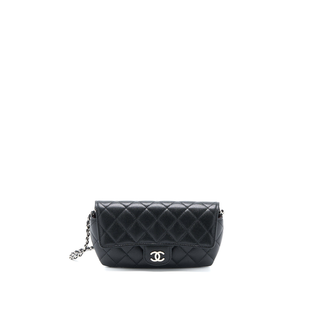 Chanel Flap Glasses Case with Chain Caviar Black