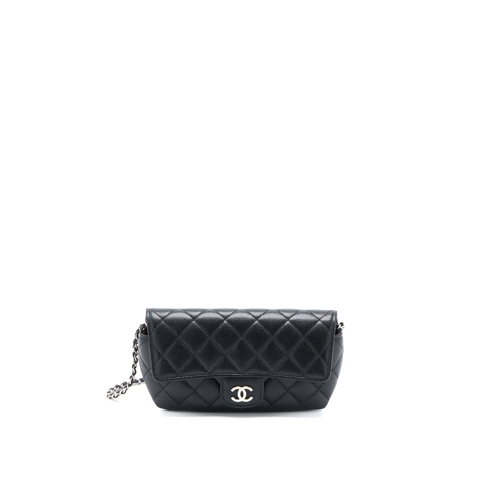 Chanel Flap Glasses Case with Chain Caviar Black