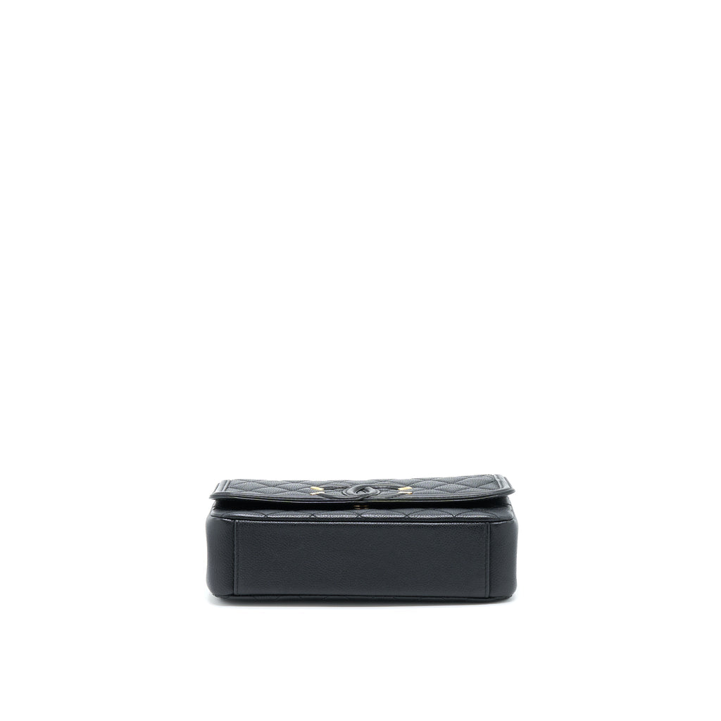 Chanel Filigree Flap Bag Caviar Black