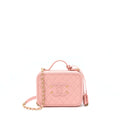 Chanel Filigree Vanity Case Caviar Pink