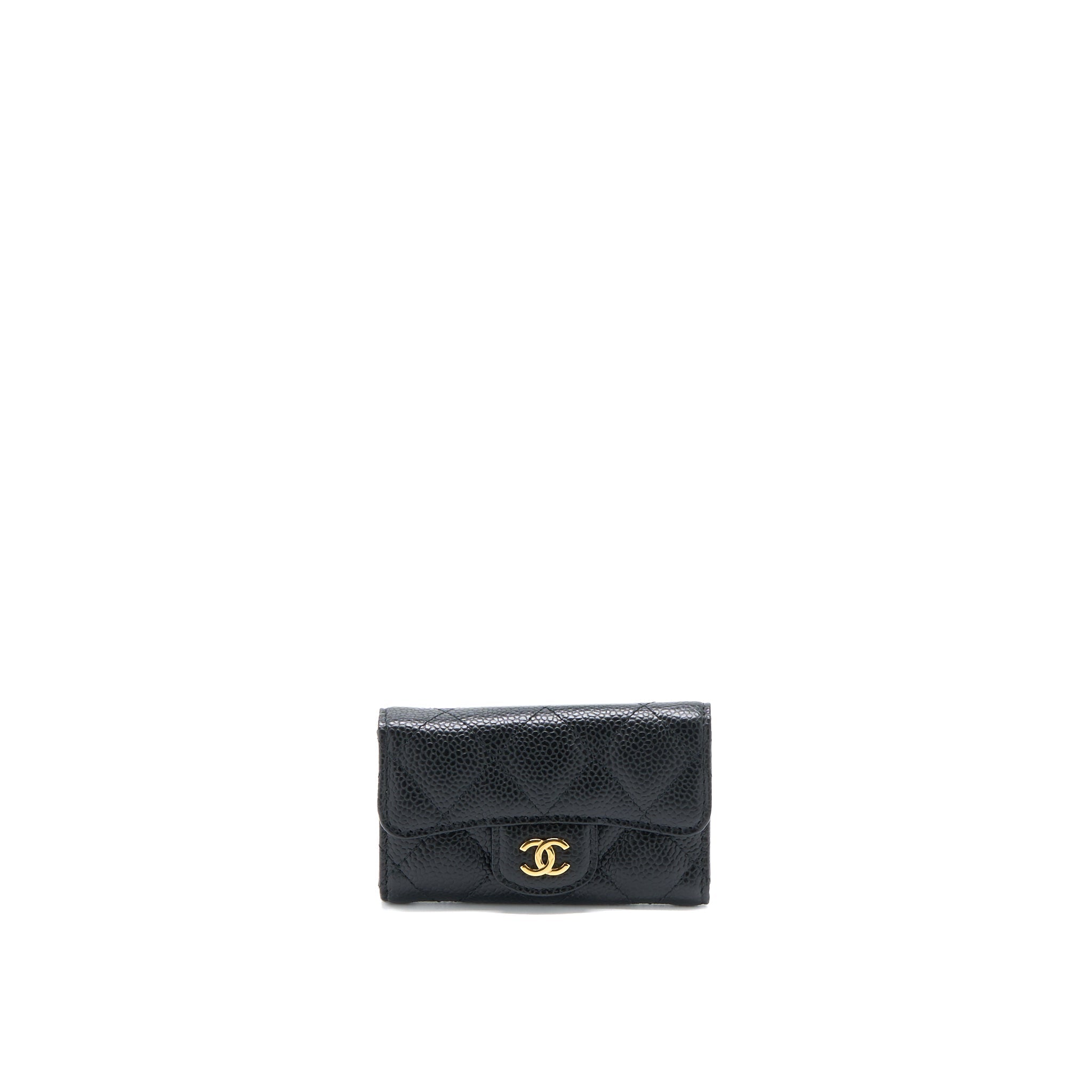 Chanel Flap Key Holder Caviar Black