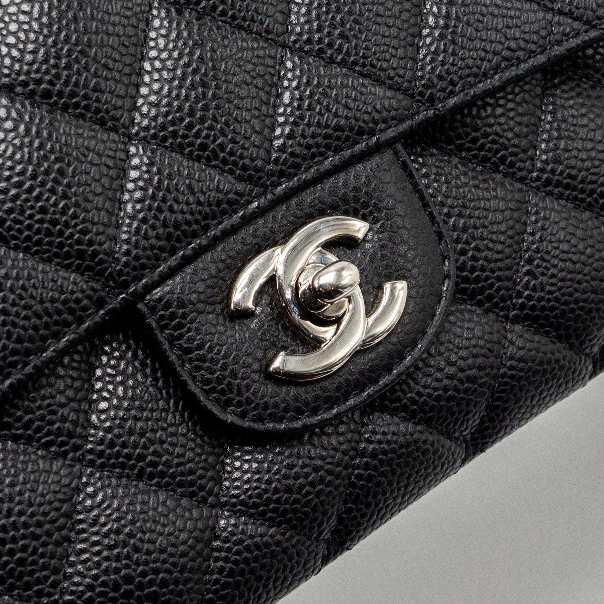 Chanel Medium Classic Double Flap Bag Caviar Black