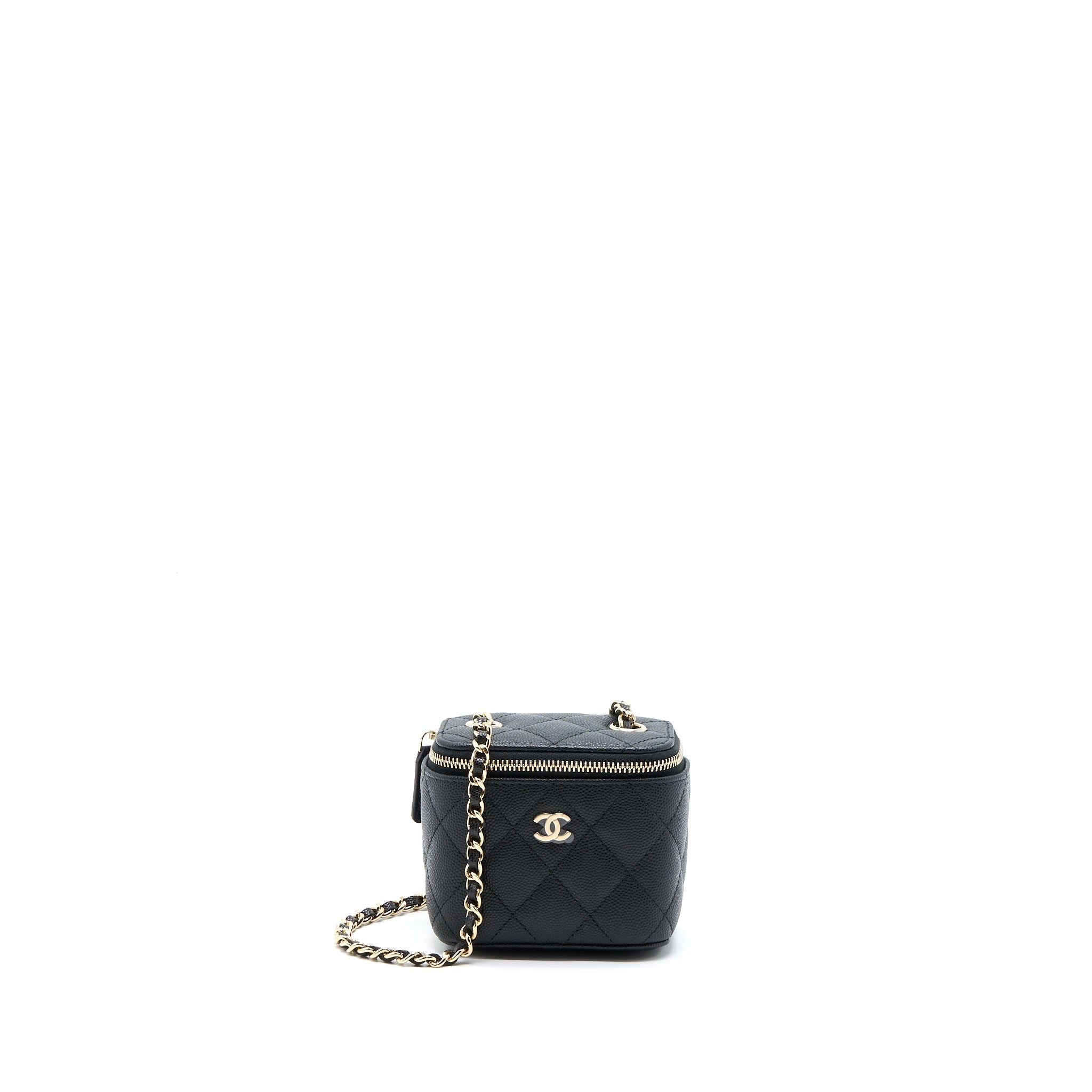 Chanel Mini Square Vanity Case Caviar Black L (Microchip)