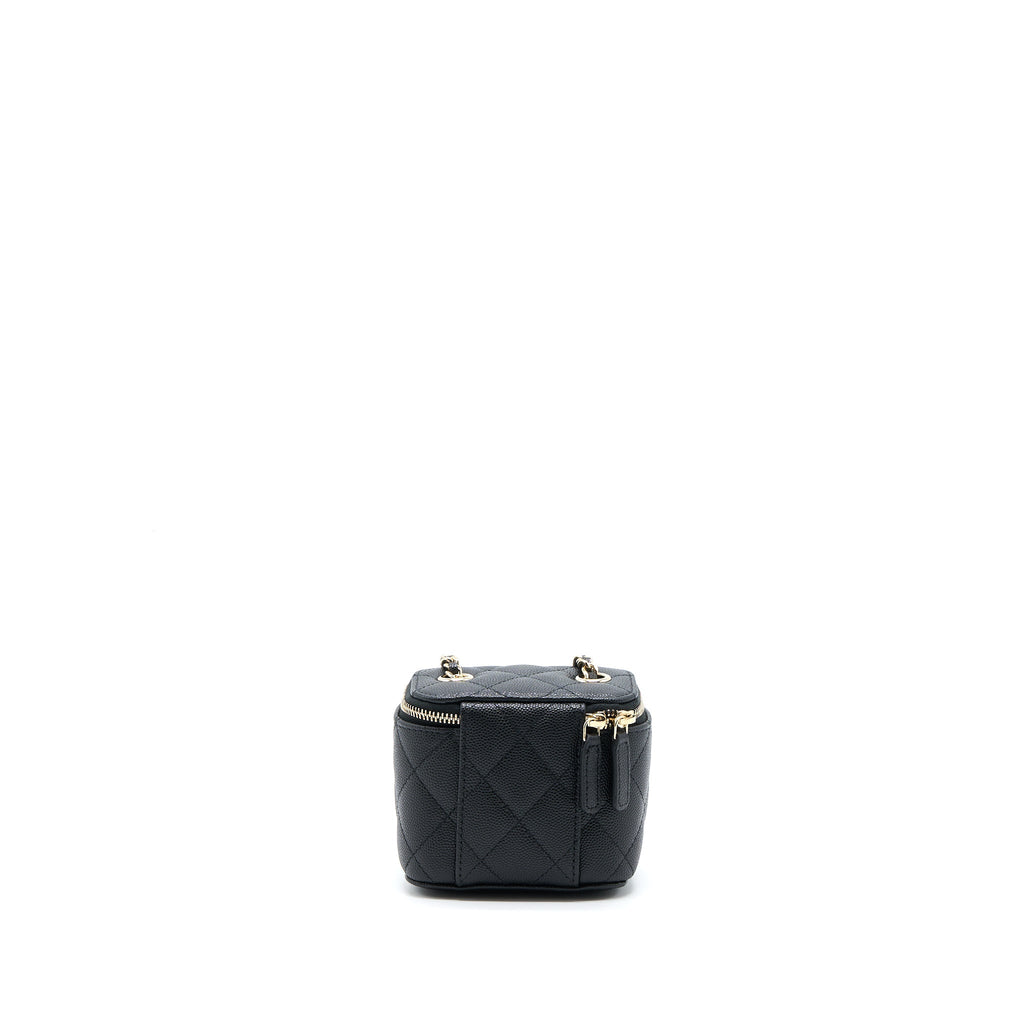Chanel Mini Square Vanity Case Caviar Black L