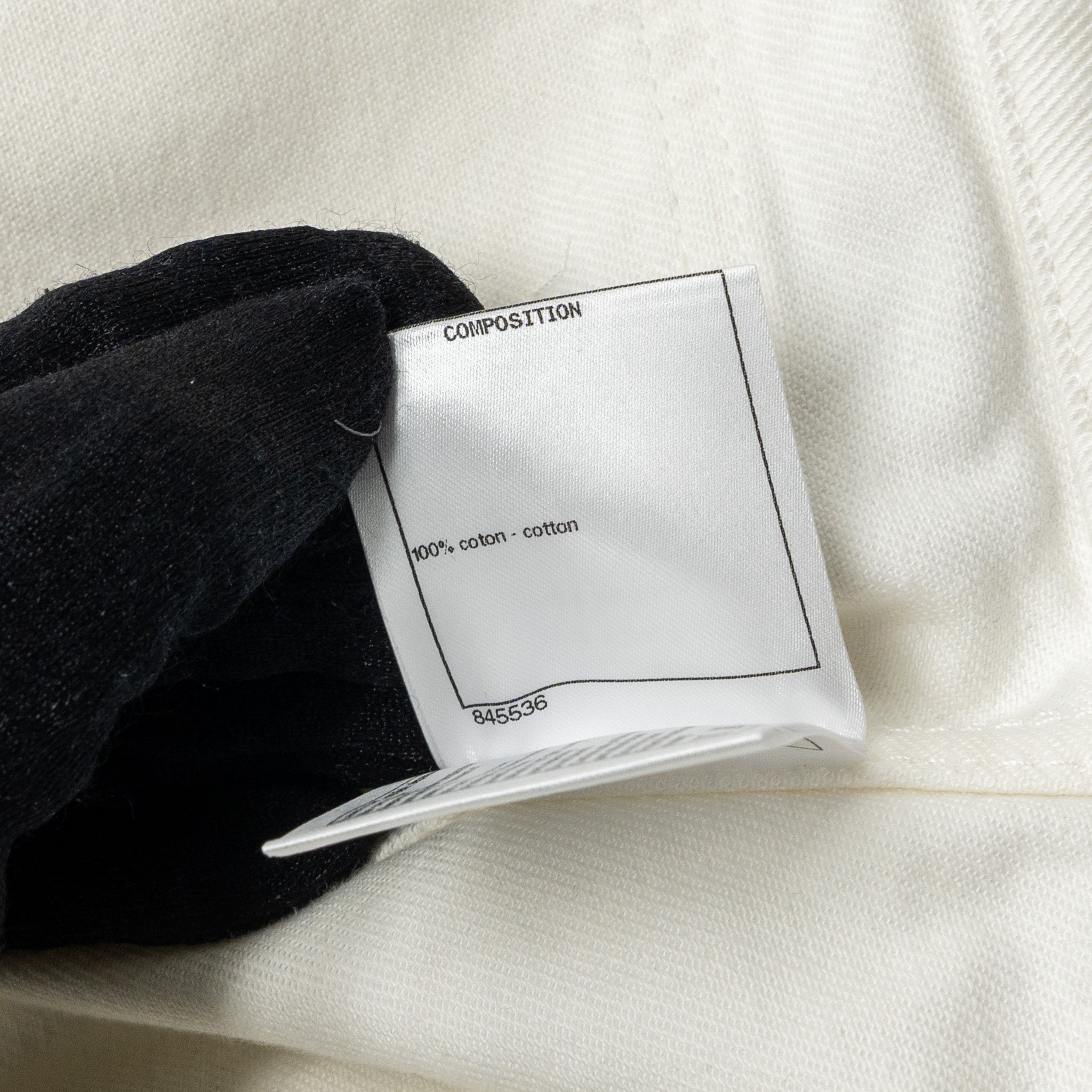 Chanel size 34 21P Camellia Jacket Cotton White