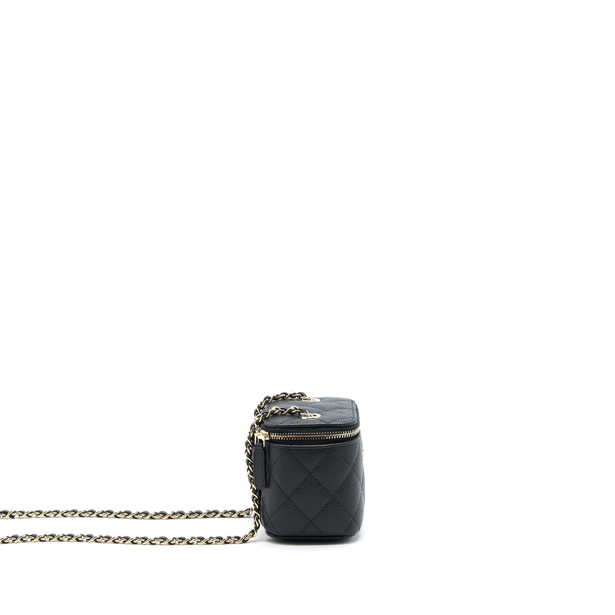 Chanel Mini Square Vanity Case Caviar Black L
