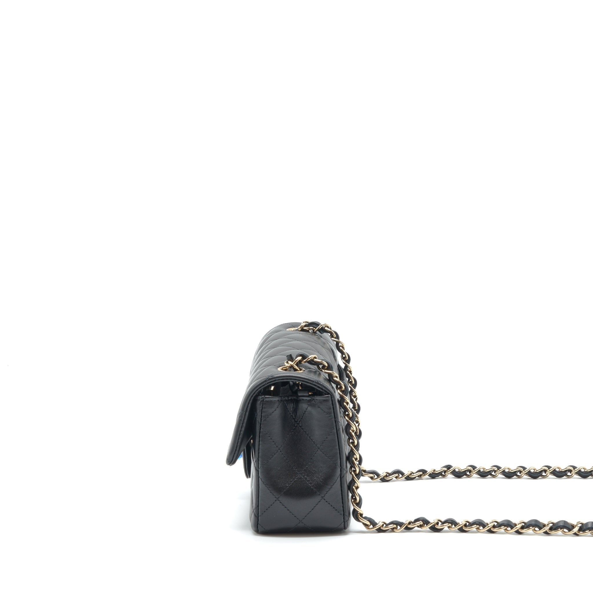 Chanel Mini Rectangular Flap Bag Lambskin Black L