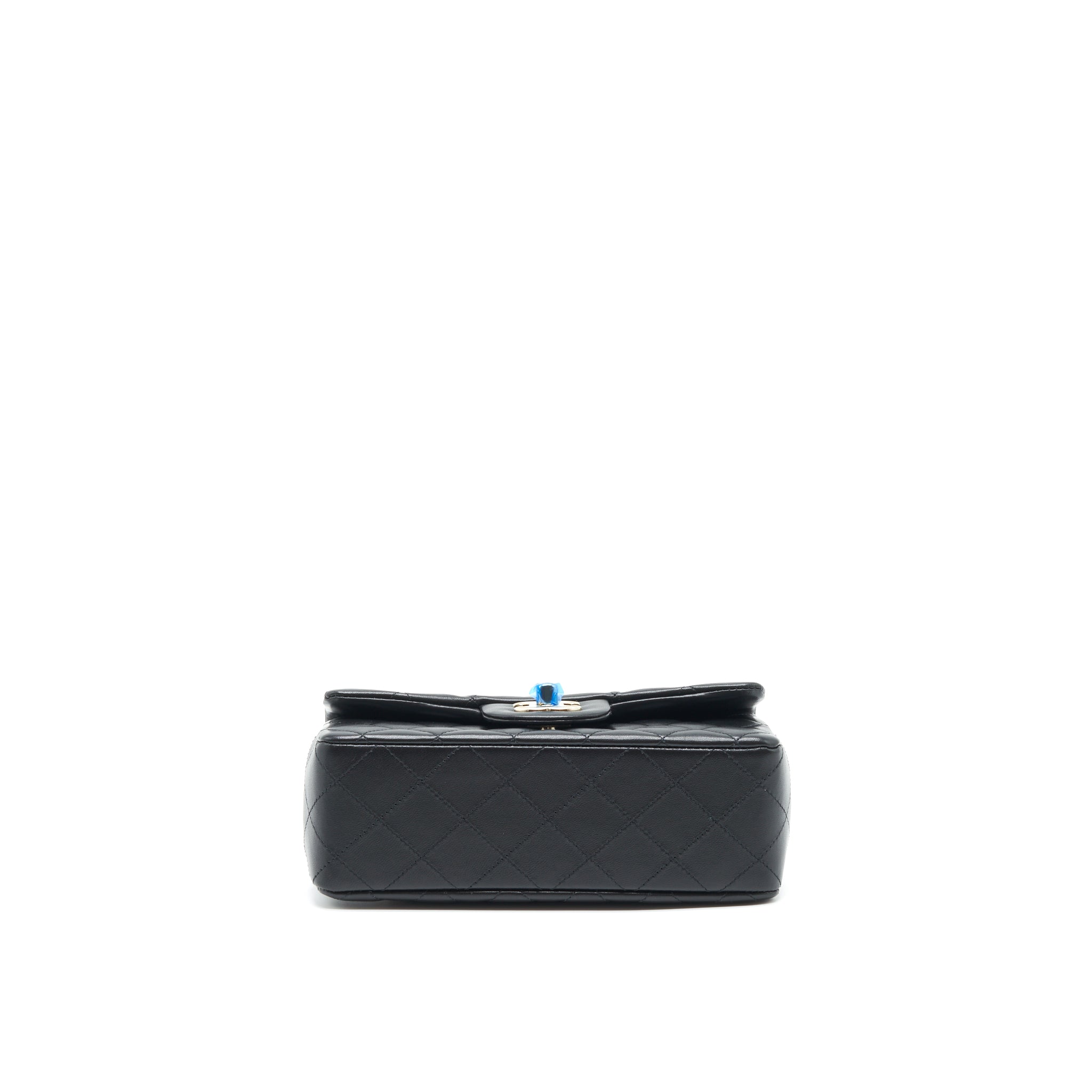 Chanel Mini Rectangular Flap Bag Lambskin Black L