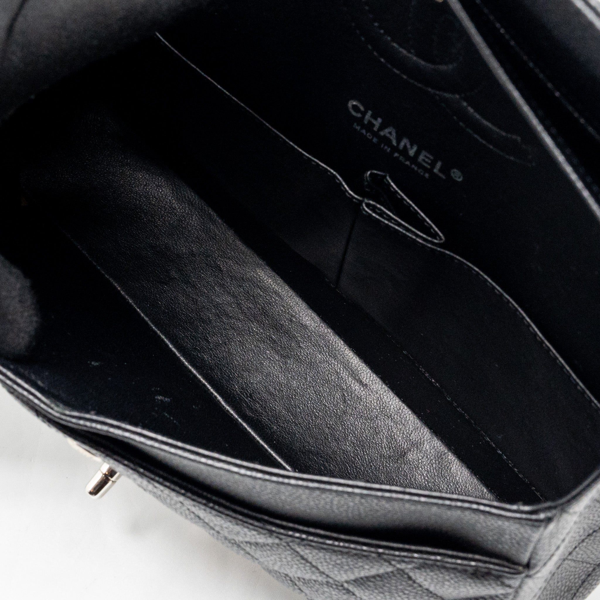 Chanel Medium Classic Double Flap Bag Caviar Black