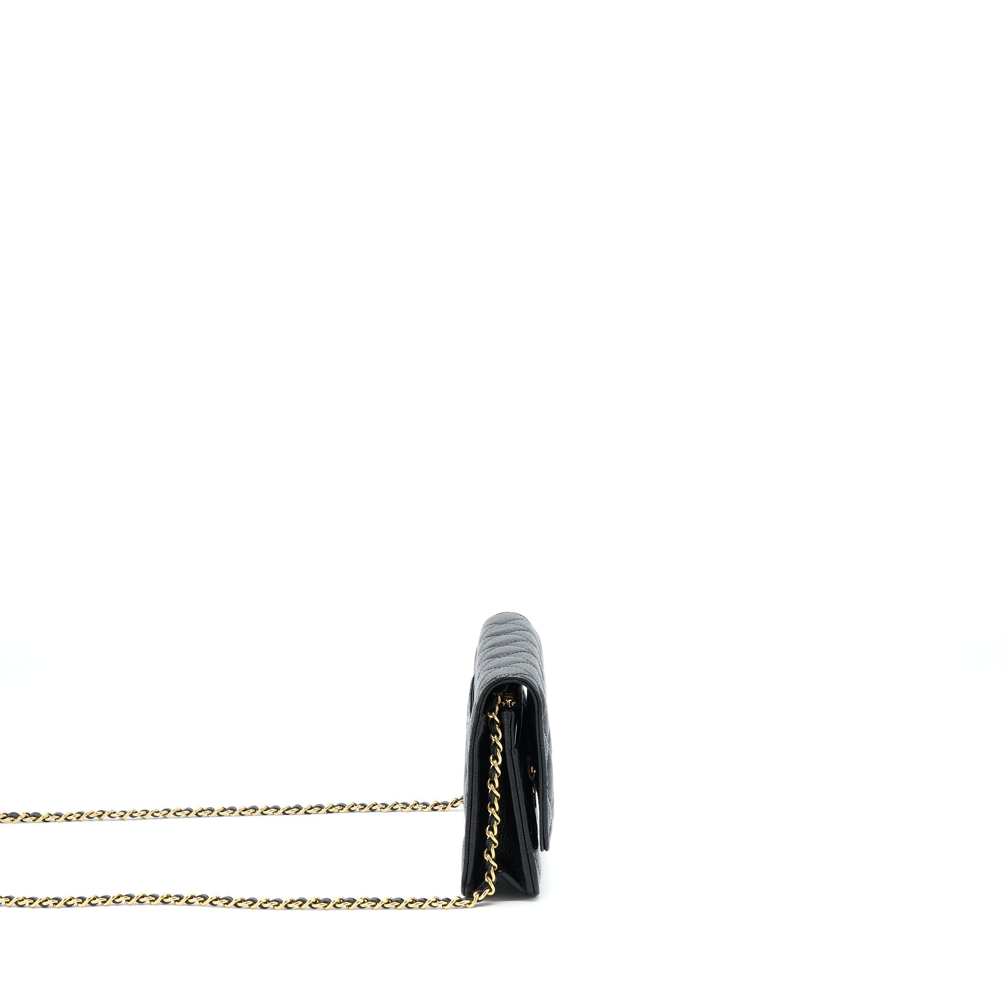 Chanel Classic Wallet On Chain Caviar Black