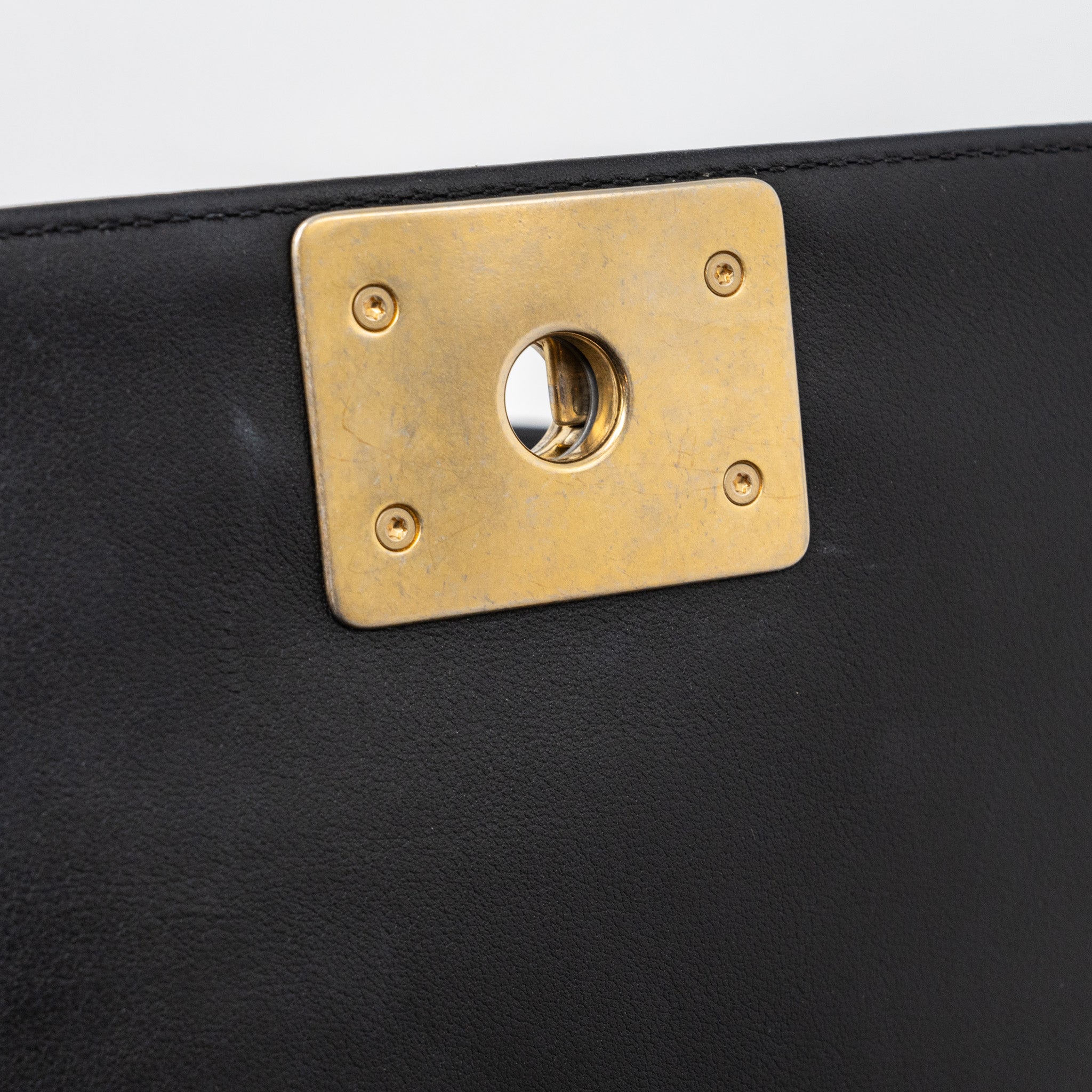 Chanel small boy bag calfskin black