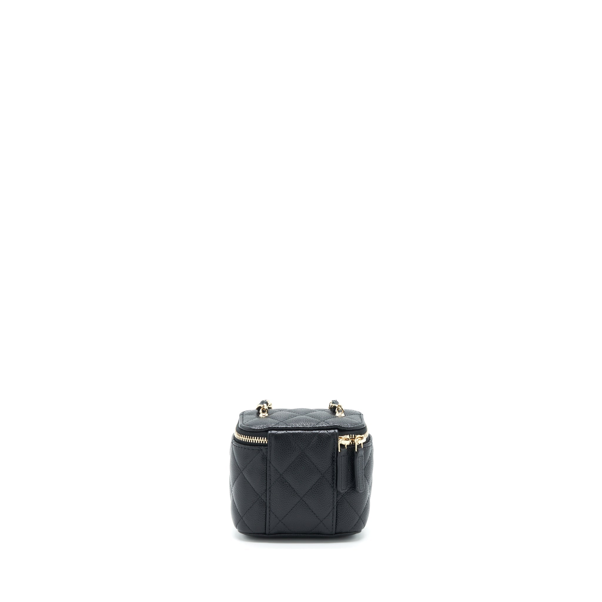 Chanel Mini Vanity With Chain Caviar Black L