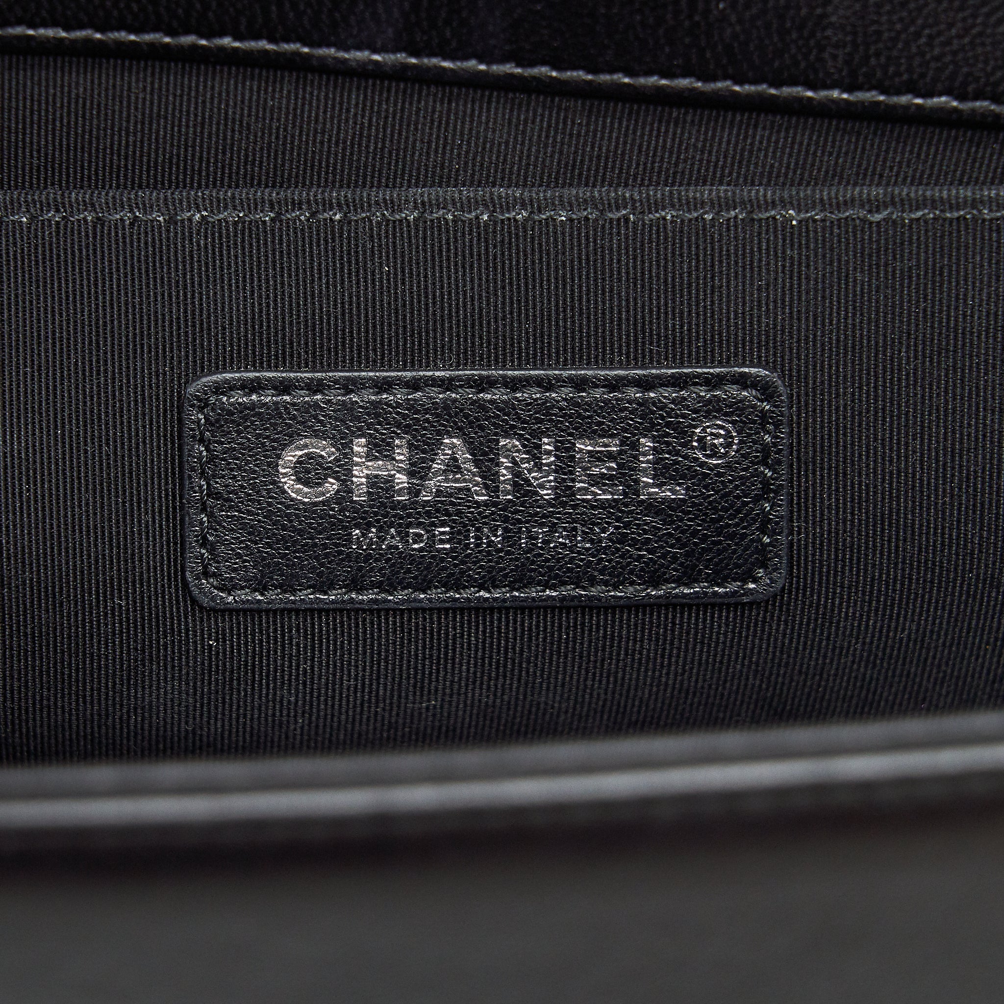 Chanel medium boy black Lambskin Ruthenium