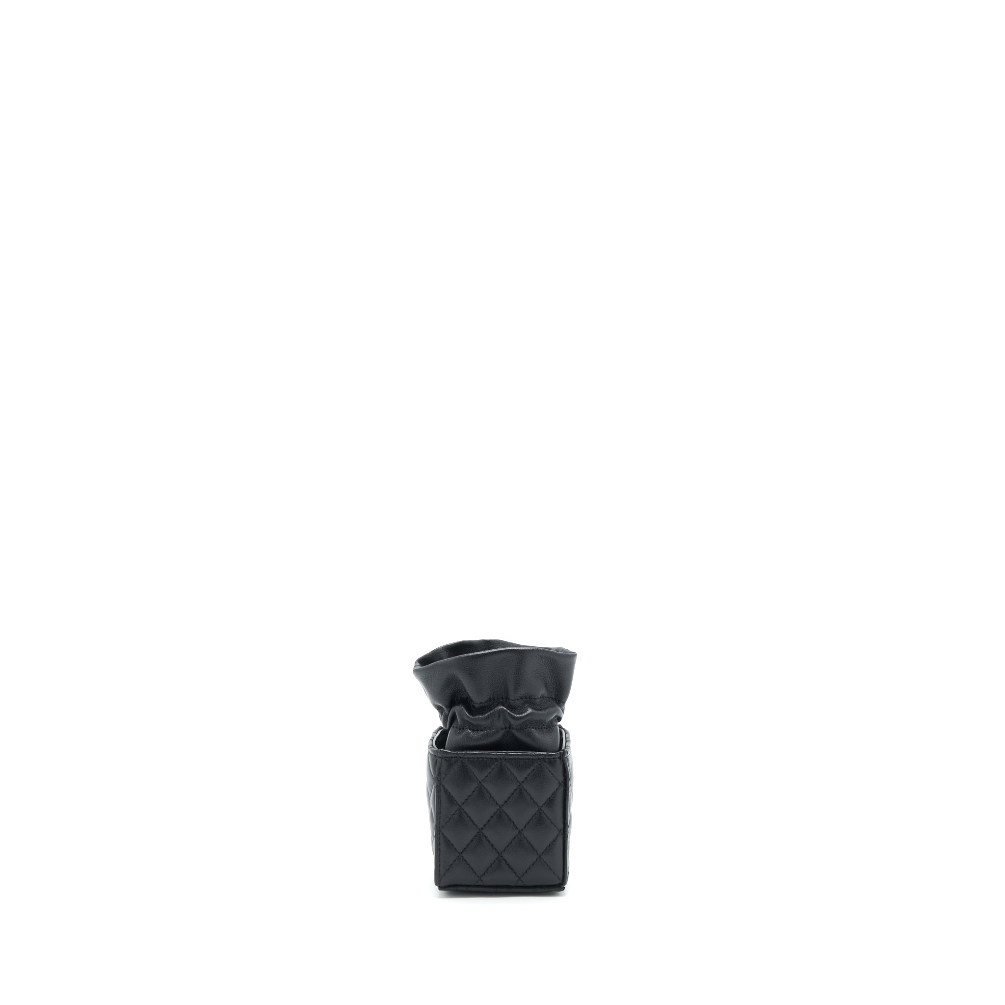 Chanel Mini Vanity Pouch With Chain Lambskin Black
