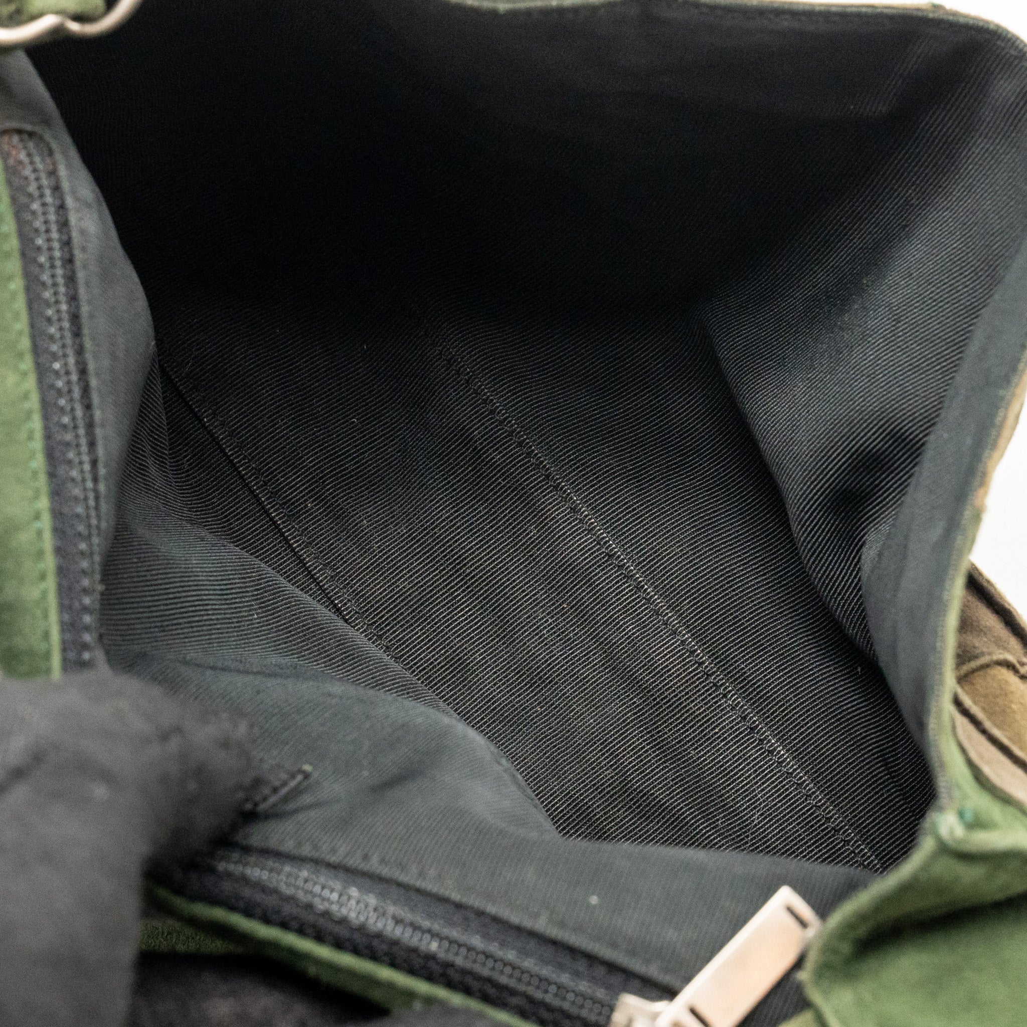 Chanel 2.55 Patchwork Single Flap Bag Suede Dark Green