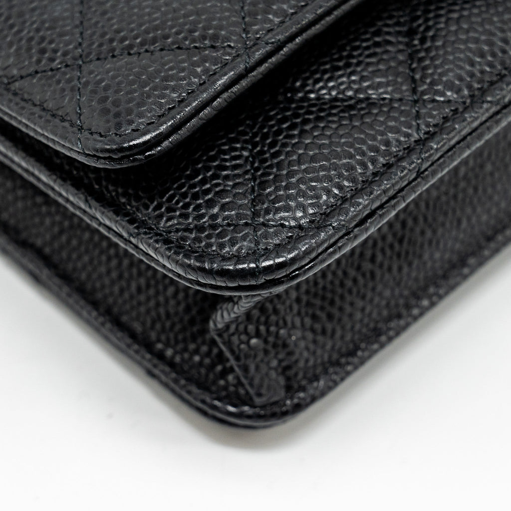 Chanel Classic Wallet on Chain Caviar Black
