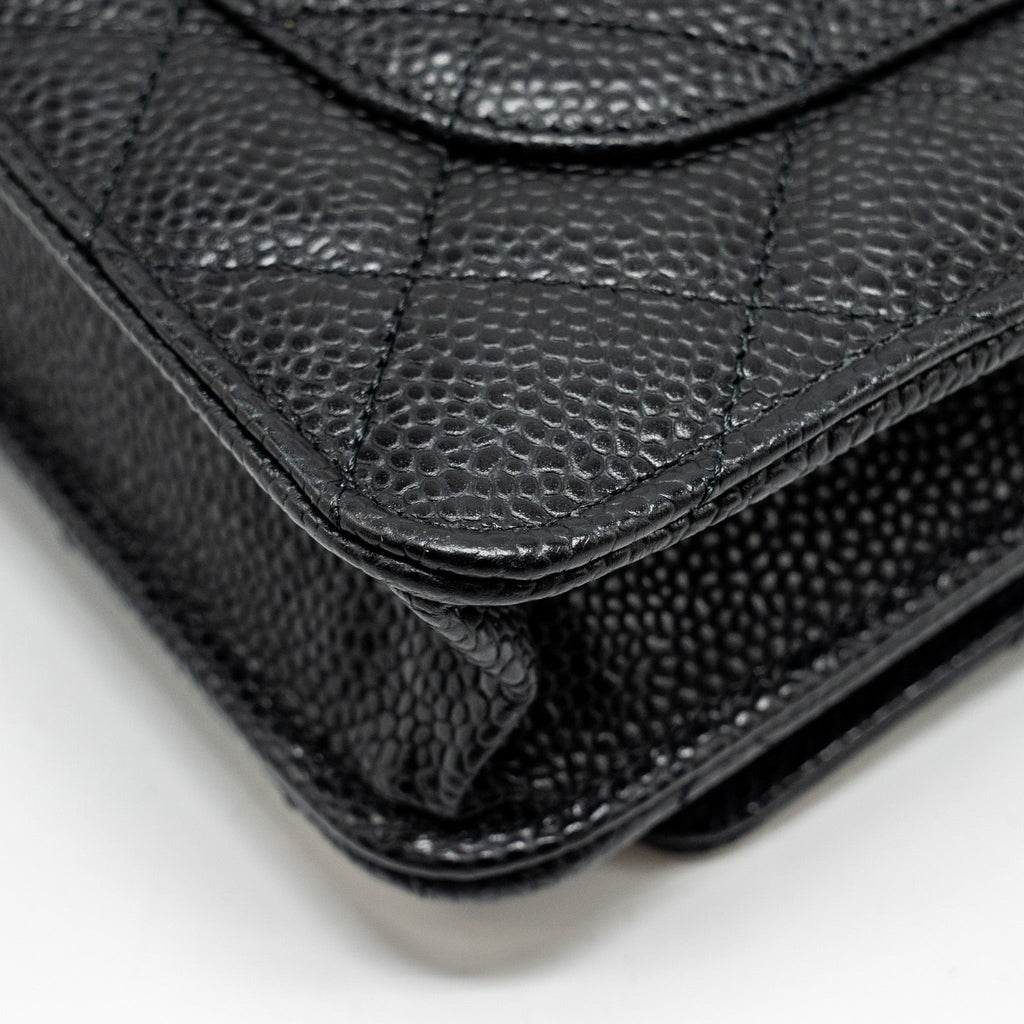 Chanel Classic Wallet on Chain Caviar Black