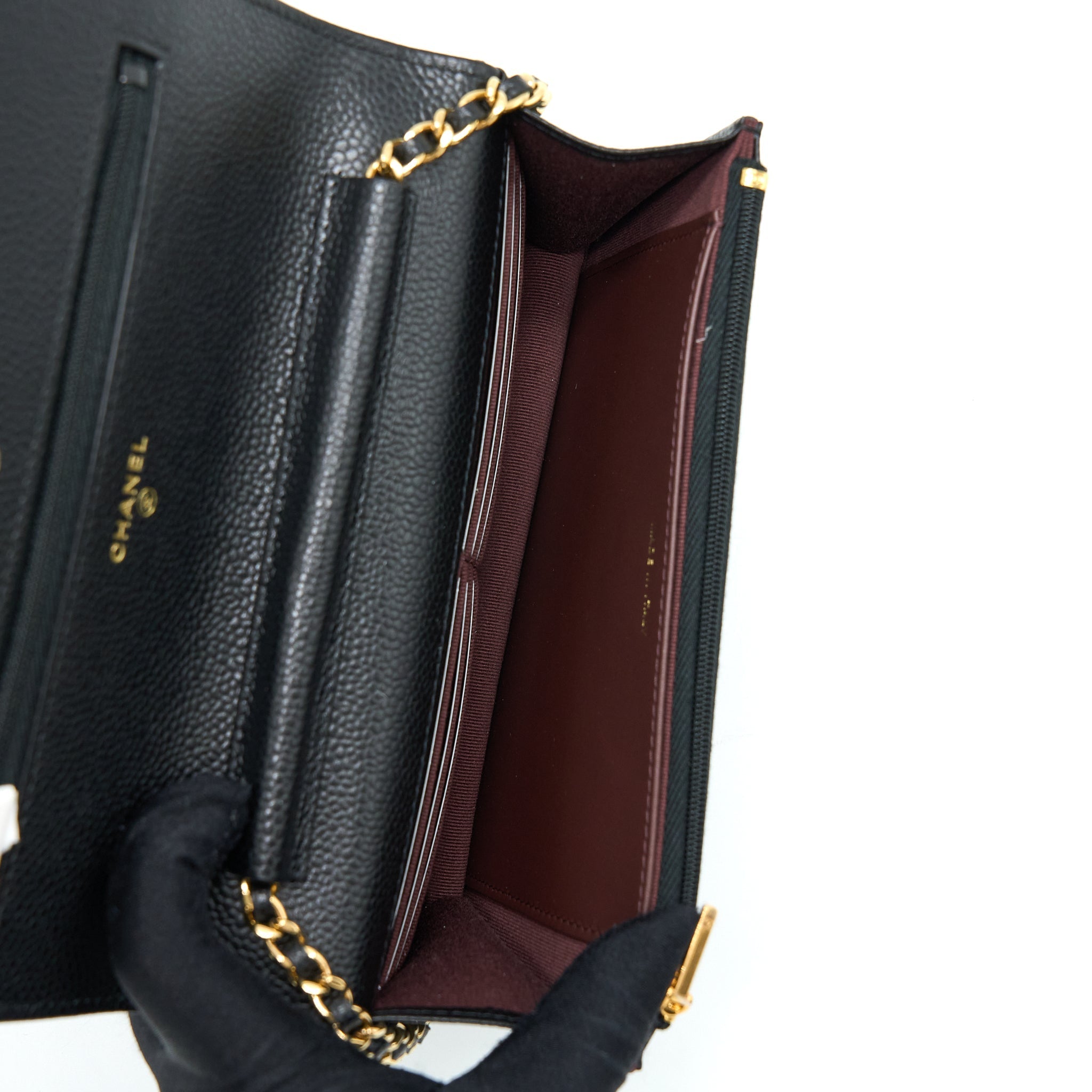 Chanel Classic Wallet On Chain Caviar Black