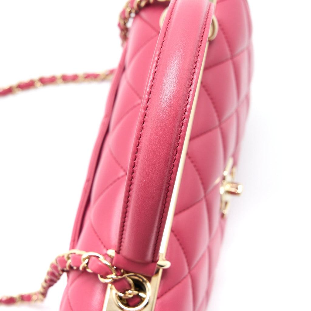 Chanel Top handle Trendy CC Flap Bag Lambskin Pink L