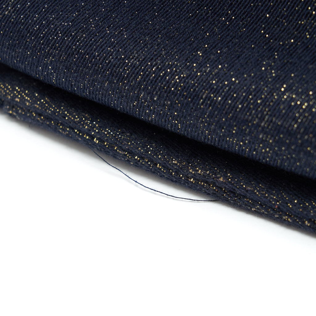 Chanel Deauville Tote Bag Denim Dark Blue/Gold