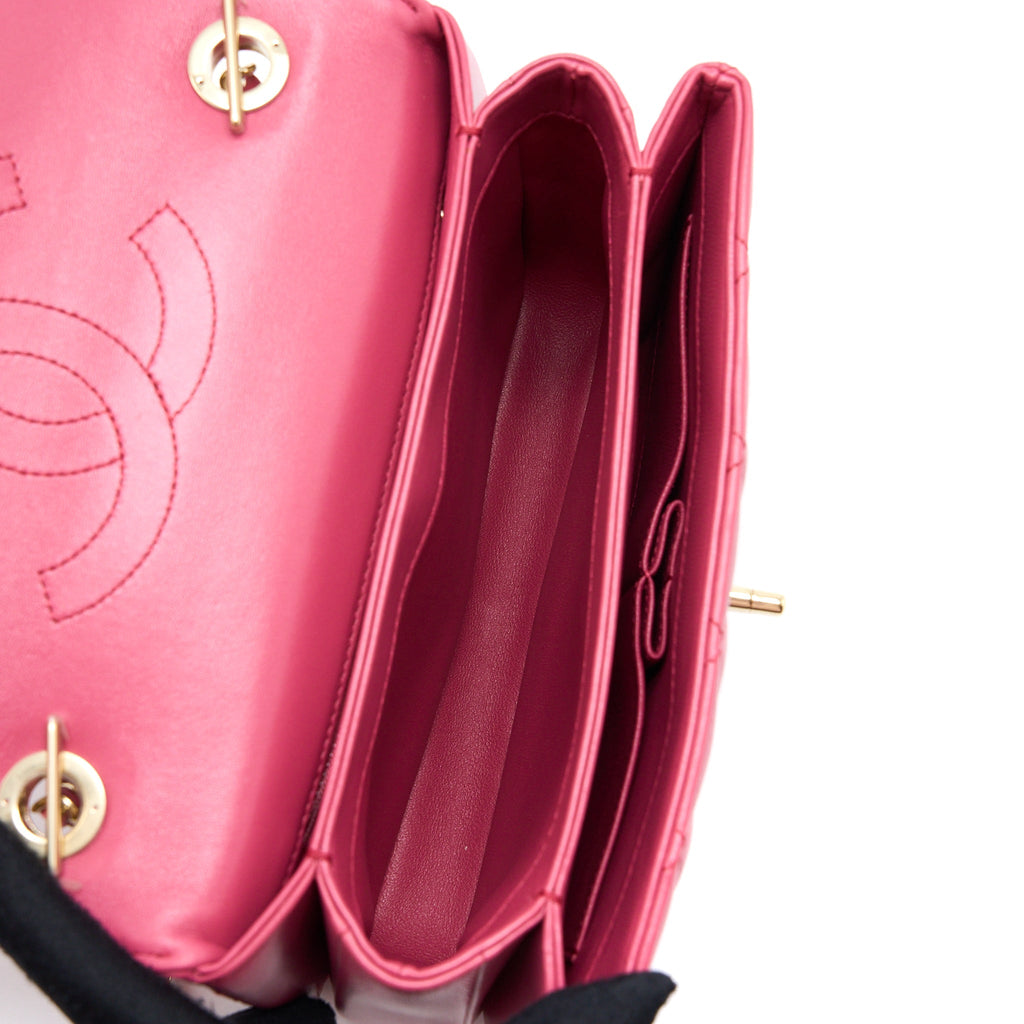 Chanel Top handle Trendy CC Flap Bag Lambskin Pink L