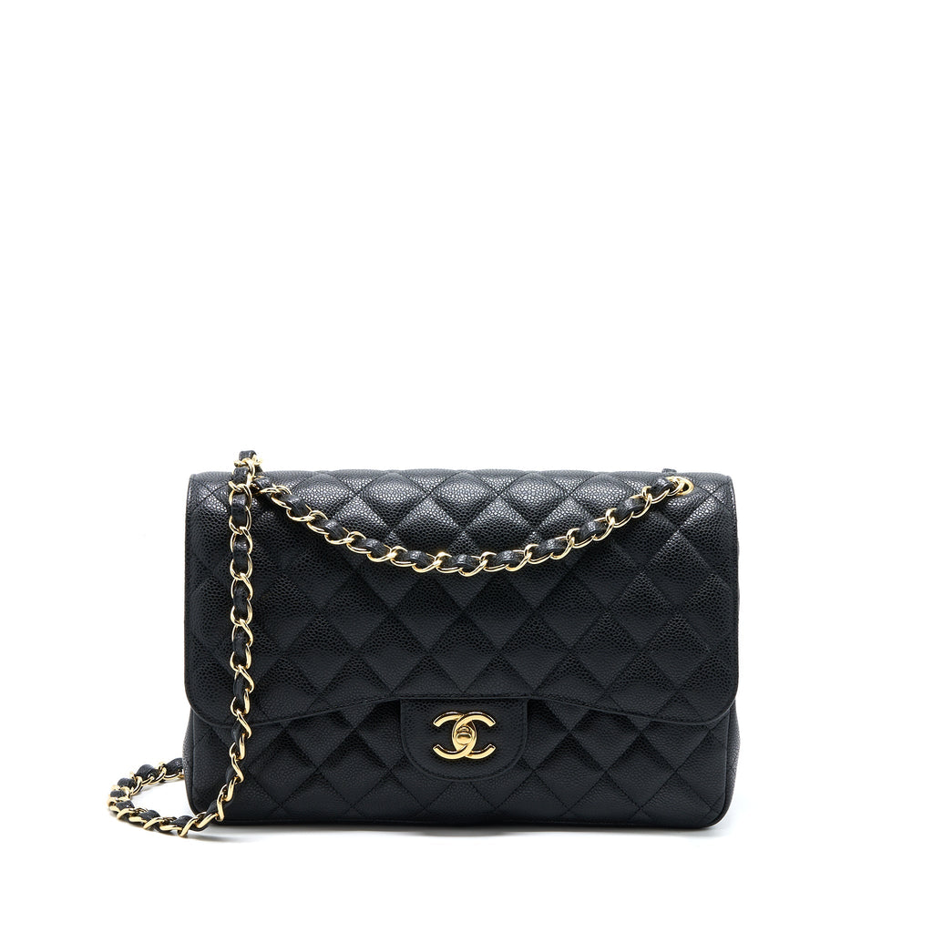 Chanel Jumbo Classic Double Flap Bag Caviar Black