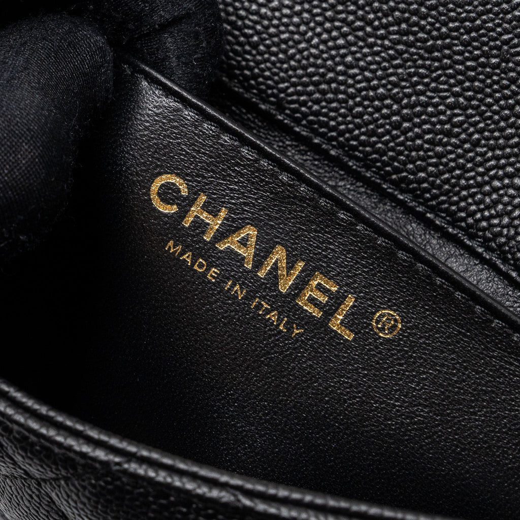 Chanel 23p Mini Coco Love Flap Bag Caviar Black (Microchip)
