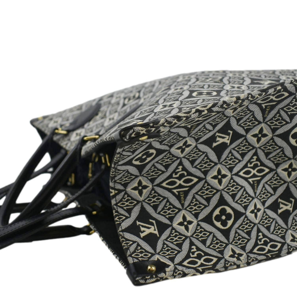 LOUIS VUITTON Onthego GM 1854 Jacquard Tote Bag Grey