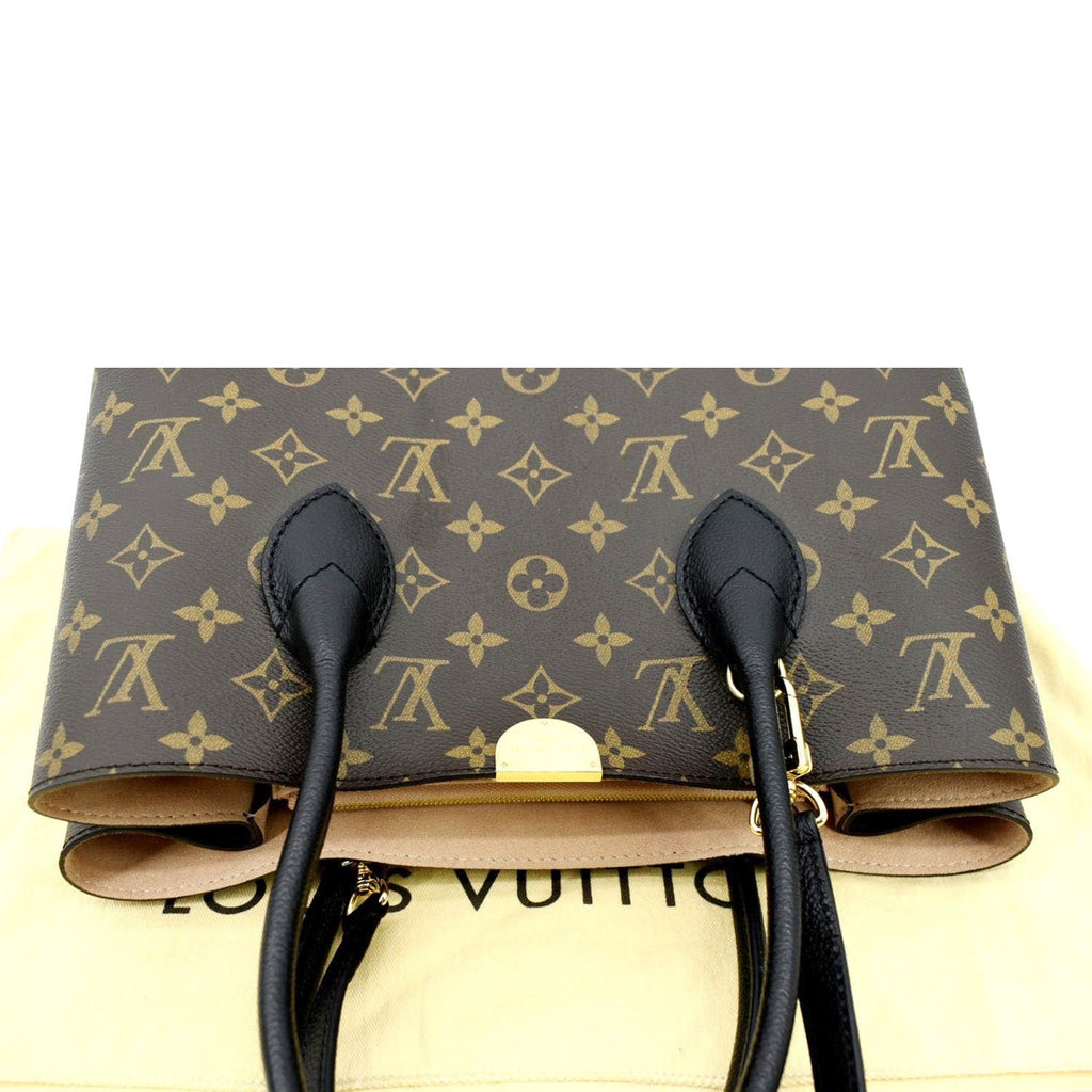 LOUIS VUITTON Flandrin Monogram Canvas Tote Shoulder Bag Brown