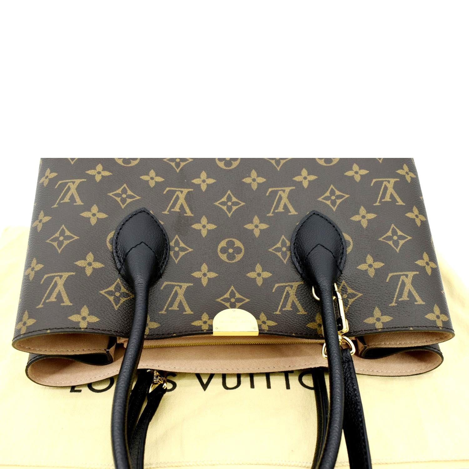 LOUIS VUITTON Flandrin Monogram Canvas Tote Shoulder Bag Brown