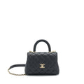 Chanel Mini Coco Handle Caviar Black L