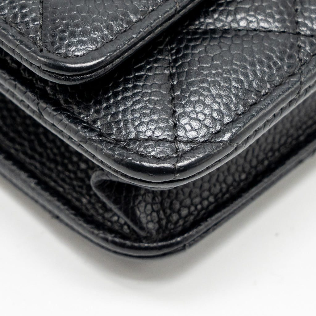 Chanel Classic Wallet On Chain Caviar Black
