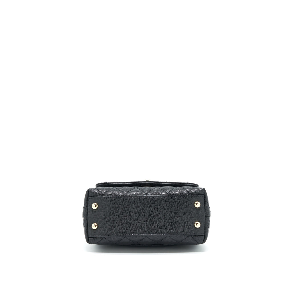 Chanel Mini Coco Handle Caviar Black L