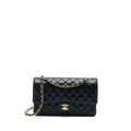 Chanel Medium Classic Double Flap Bag Caviar Black  (Microchip)