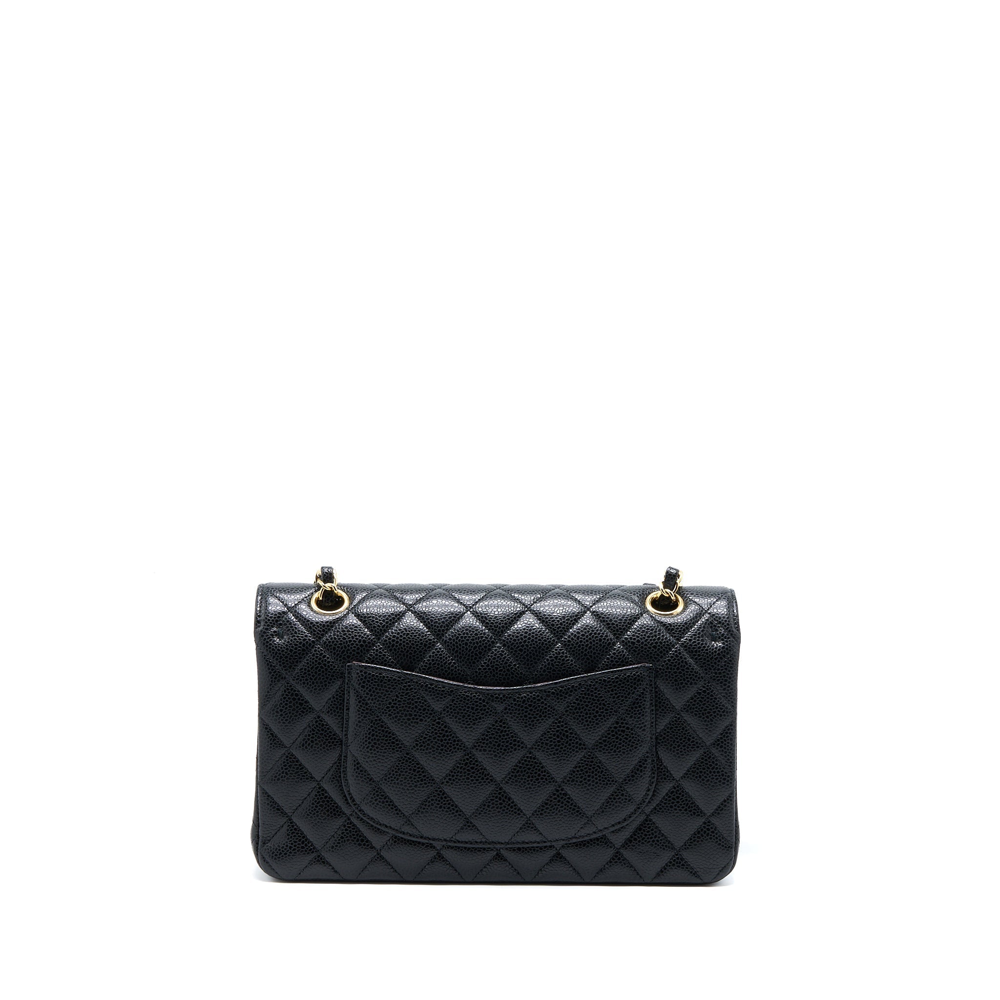 Chanel Medium Classic Double Flap Bag Caviar Black  (Microchip)