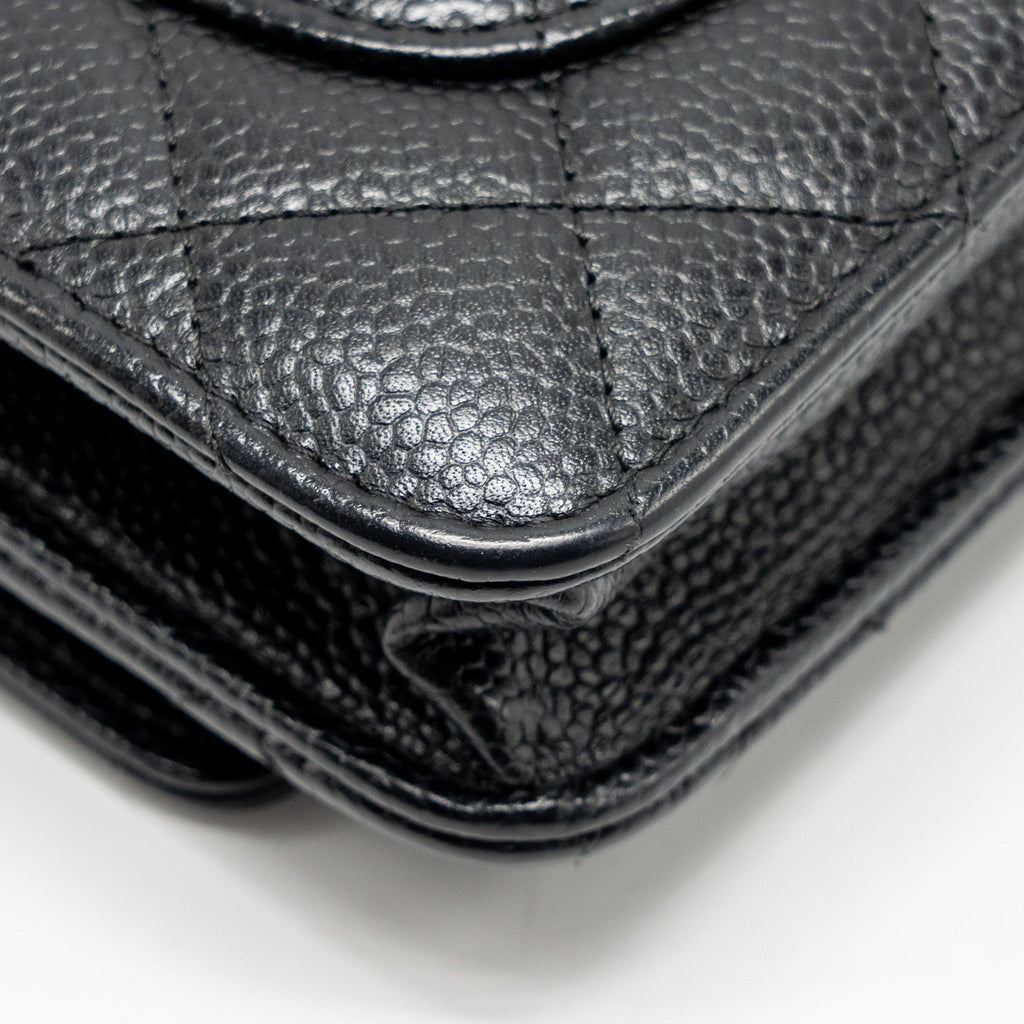 Chanel Classic Wallet On Chain Caviar Black