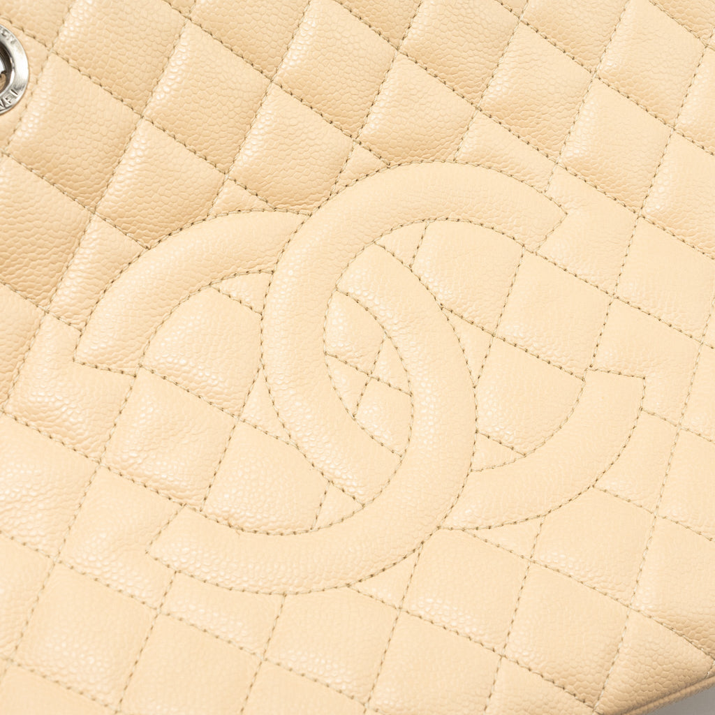 Chanel grand shopping tote bag caviar beige